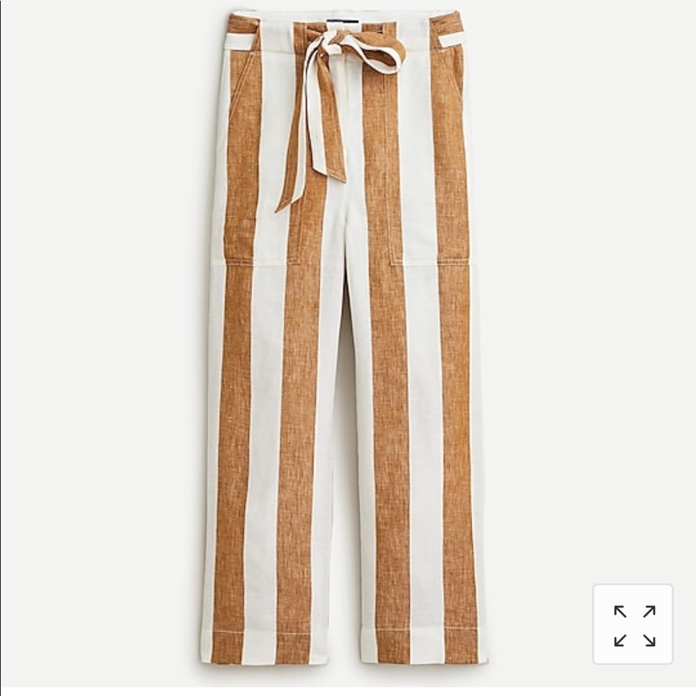 NWT JCREW tie-waist linen pants SZ 4